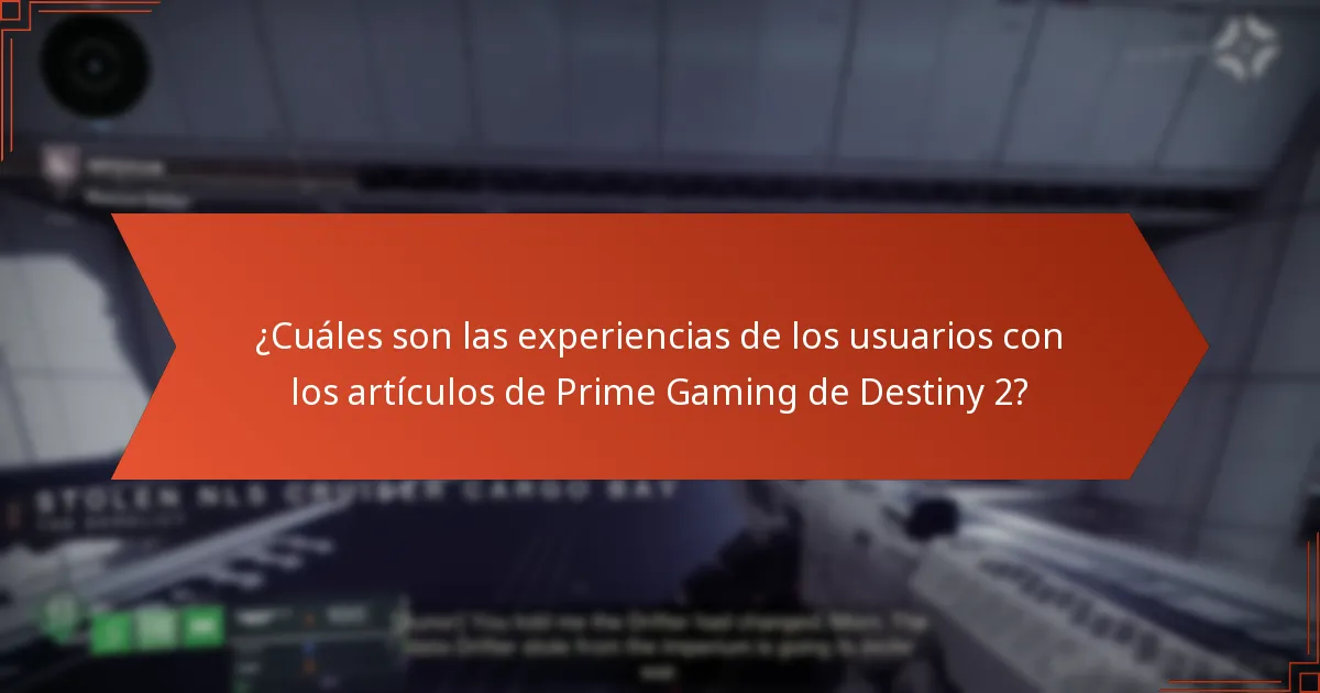 ¿Cómo se comparan los artículos de Prime Gaming de Destiny 2 con otros artículos?