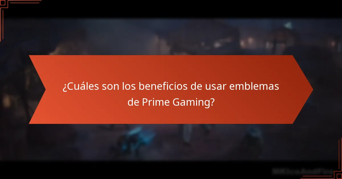 ¿Cómo se comparan los emblemas de Prime Gaming con otros objetos dentro del juego?