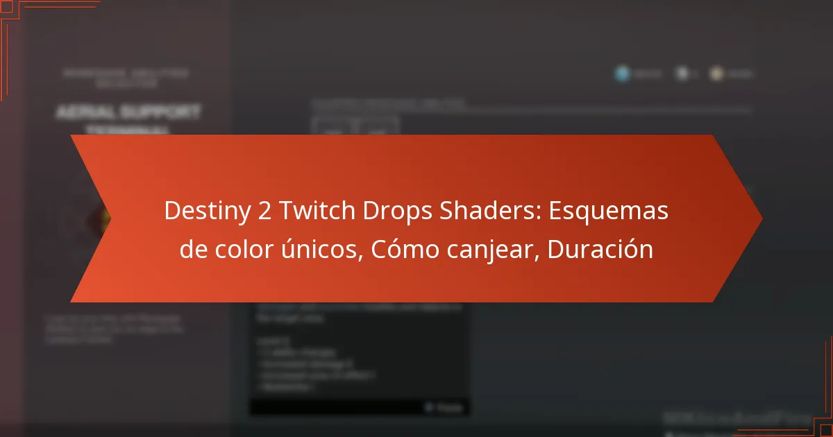 Destiny 2 Twitch Drops Shaders: Esquemas de color únicos, Cómo canjear, Duración